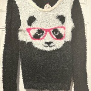 So Black and White Panda Sweater for Women